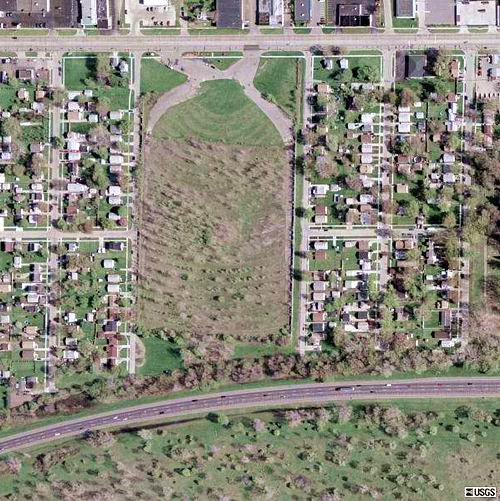 Jolly Roger Drive-In Theatre - Aerial - Photo From Terraserver (newer photo)